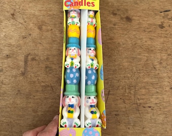 Vintage Sculptural Easter Candles 10" Tapers in Original Box