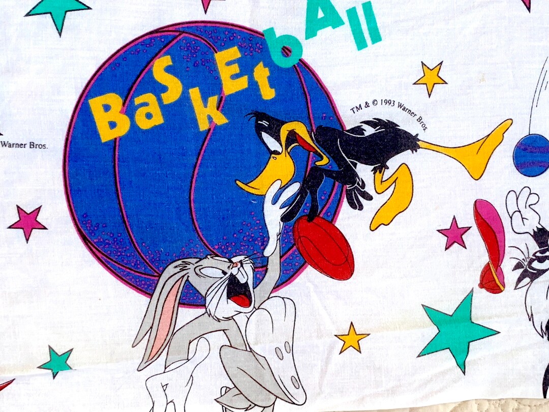 Vintage Looney Tunes Crib Sheet With Sports Theme Etsy