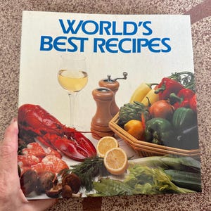 Vintage Spiral Bound Cookbook from 1988: &quot;World&#39;s Best Recipes&quot;