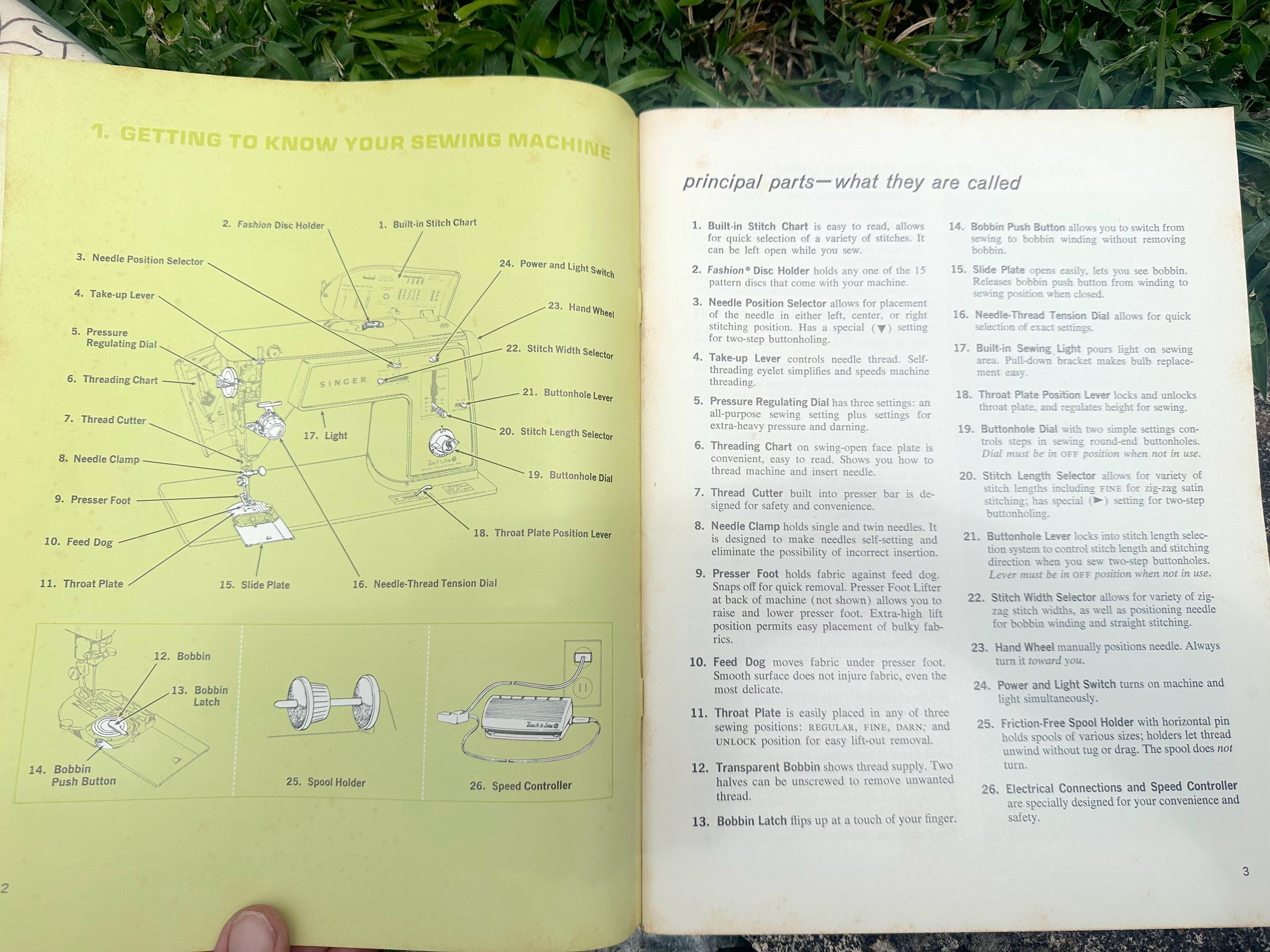 Vintage Singer Model 648 Instructions Manual / Vintage Touch & Sew