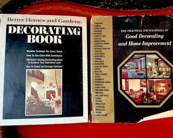 Mid Century Interior Decorating Books, Pair: Better Homes Decorating Book in Spiral Binder and The Practical Encyclopedia of Good Decorating