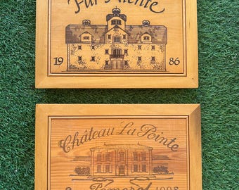 Small Vintage Wooden Winery Sign with Wear: Chateau Simone Meyreuil France
