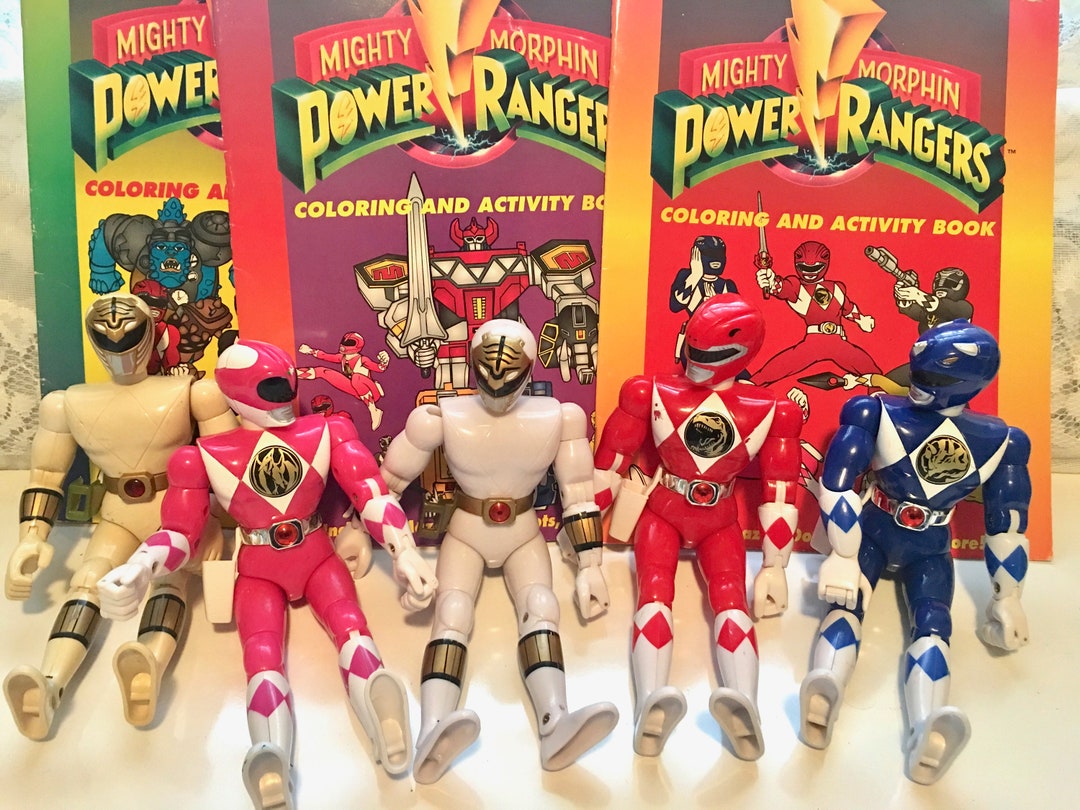 Vintage Power Rangers Coloring and Activity Books, Mighty Morphin Power ...