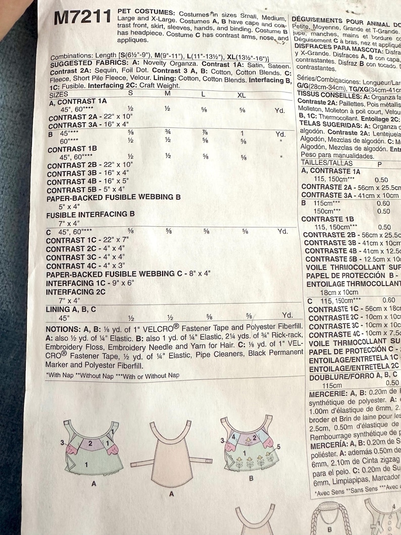 Two Small Dog Sewing Patterns, Uncut / Mccall's Sewing Patterns for Dog