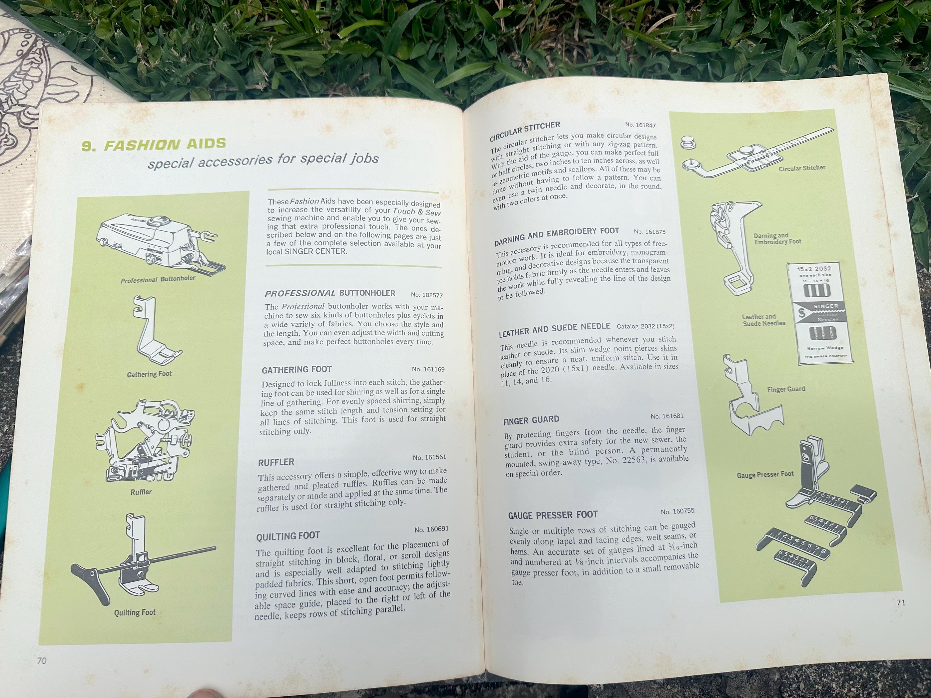 未使用 FS-648モデル 説明書付き。編み機 Vintage Singer Model 648 Instructions Manual / Vintage Touch & Sew