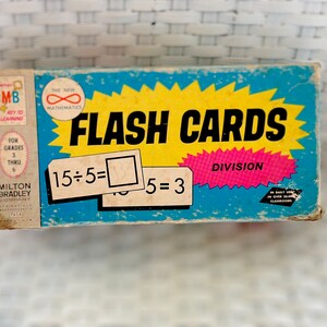 Vintage Math Karteikarten / 1960er Jahre Abteilung von Milton Bradley