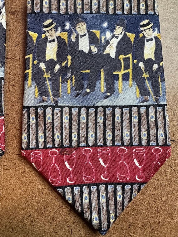 Vintage Silk Guy Buffet Cigar Mafia Tie