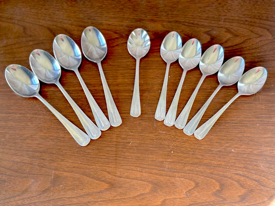 Vintage Excel Stainless Korea Spoons / Four Soup Spoons Five Etsy