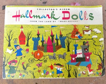 Antique Hallmark Doll Cards Collectors' Album: Hallmark Dolls from the Land of Make Believe / 9 Cards Plus Album