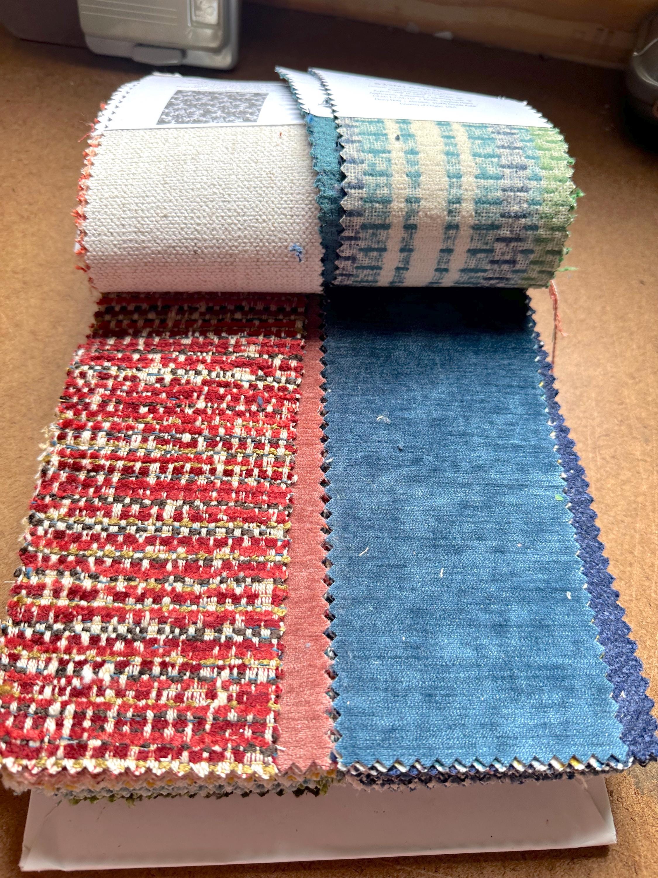 Upholstery Fabric Swatch Book With 20 Fabric Satches Size 6.5 X 7.5 ...