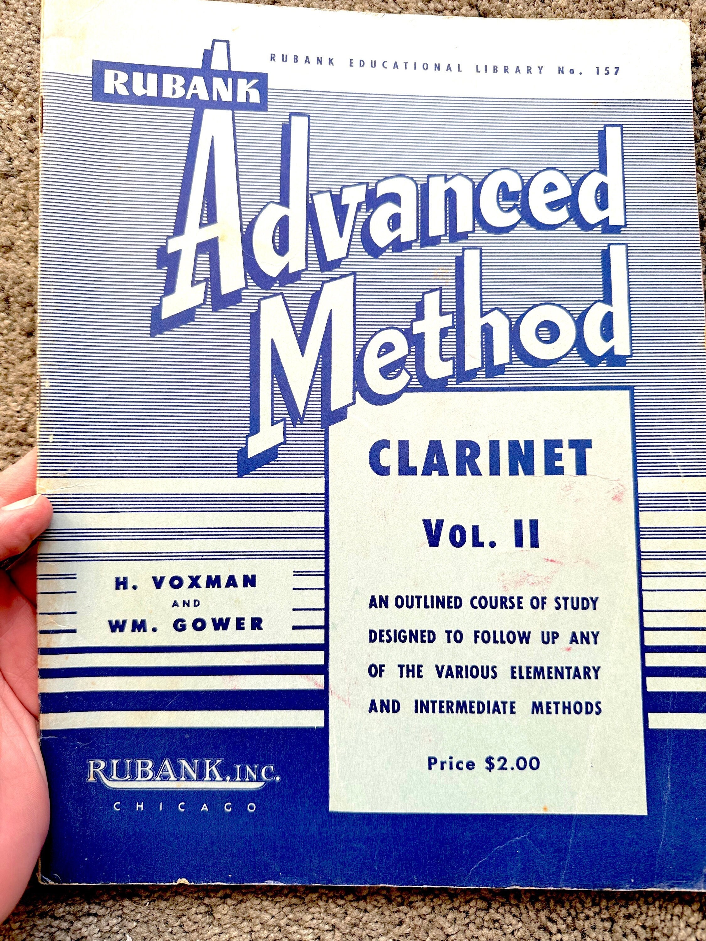 1953 Rubank Advanced Method Clarinet Vol. II Teaching Music Book - Etsy