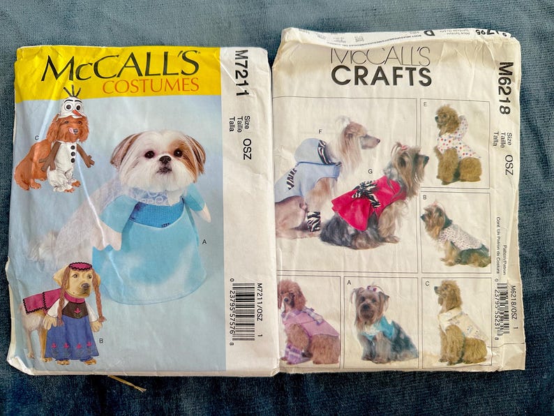 Two Small Dog Sewing Patterns, Uncut / Mccall's Sewing Patterns for Dog