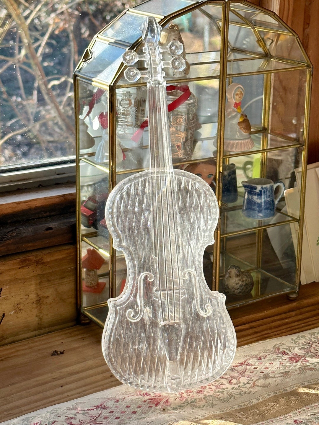Vintage Lucite Violin Keepsake Box / Unique Vintage Violin Etsy