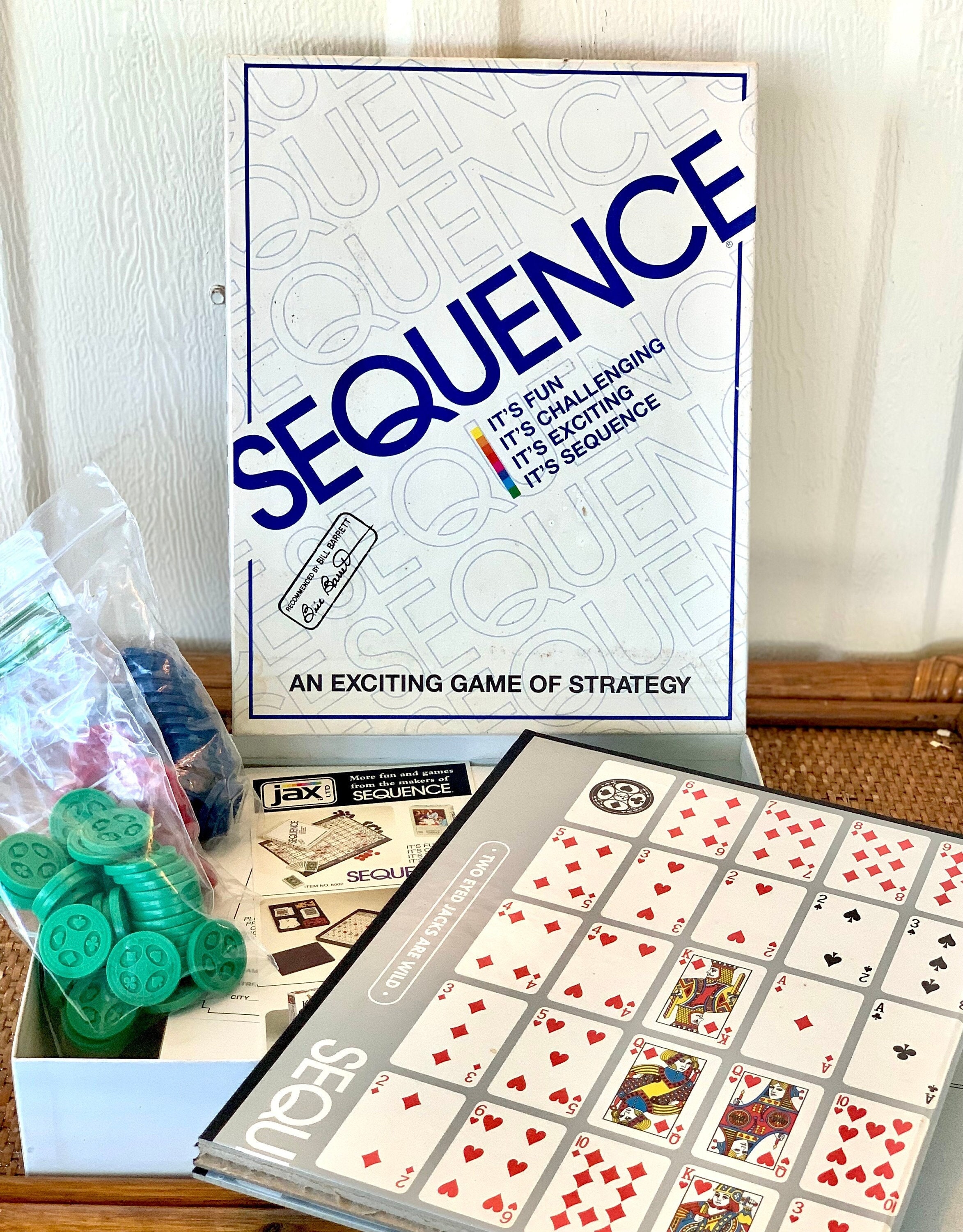 Vintage Board Game, Sequence for Kids Board Game, 2001 