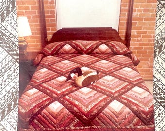 Vintage Chevron Quilt Muster / 1980er Jahre Quilt Muster und Anleitung