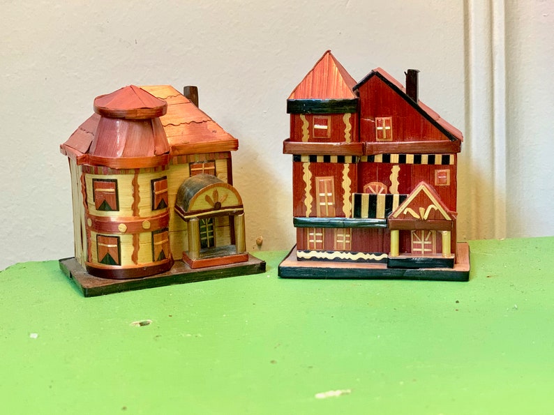 balsa wood dollhouse