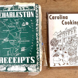 Two Vintage Charleston Cookbooks: &quot;Charleston Receipts,&quot; 1979, with Clippings, and &quot;A Taste of Charleston, South Carolina Restaurant Recipes