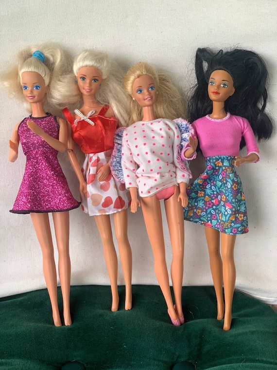 Vintage Barbie Lot / Lot of Four 80s-90s Barbies / Four Older Barbies 