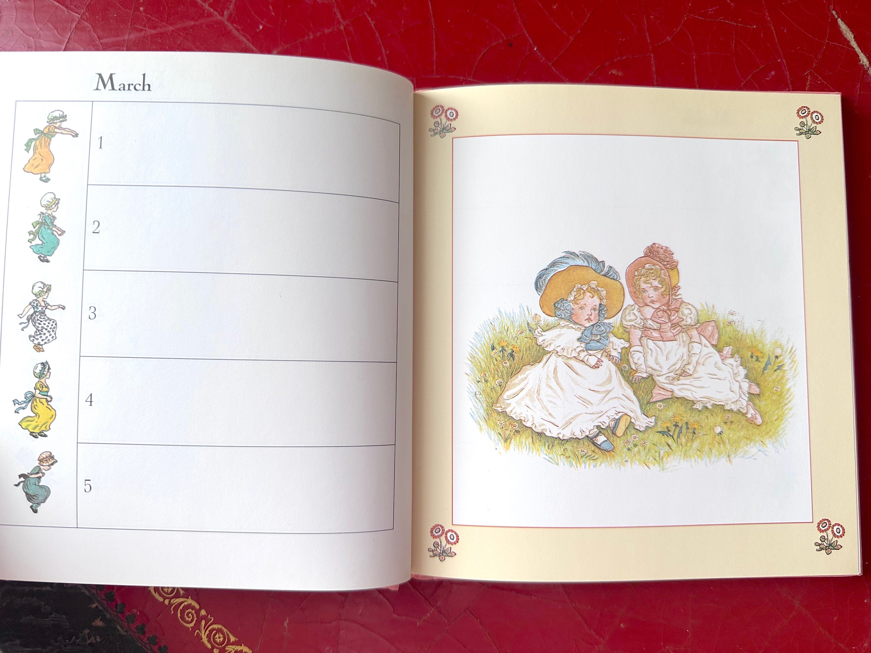 Vintage Kate Greenaway Birthday Book With Kate Greenaway