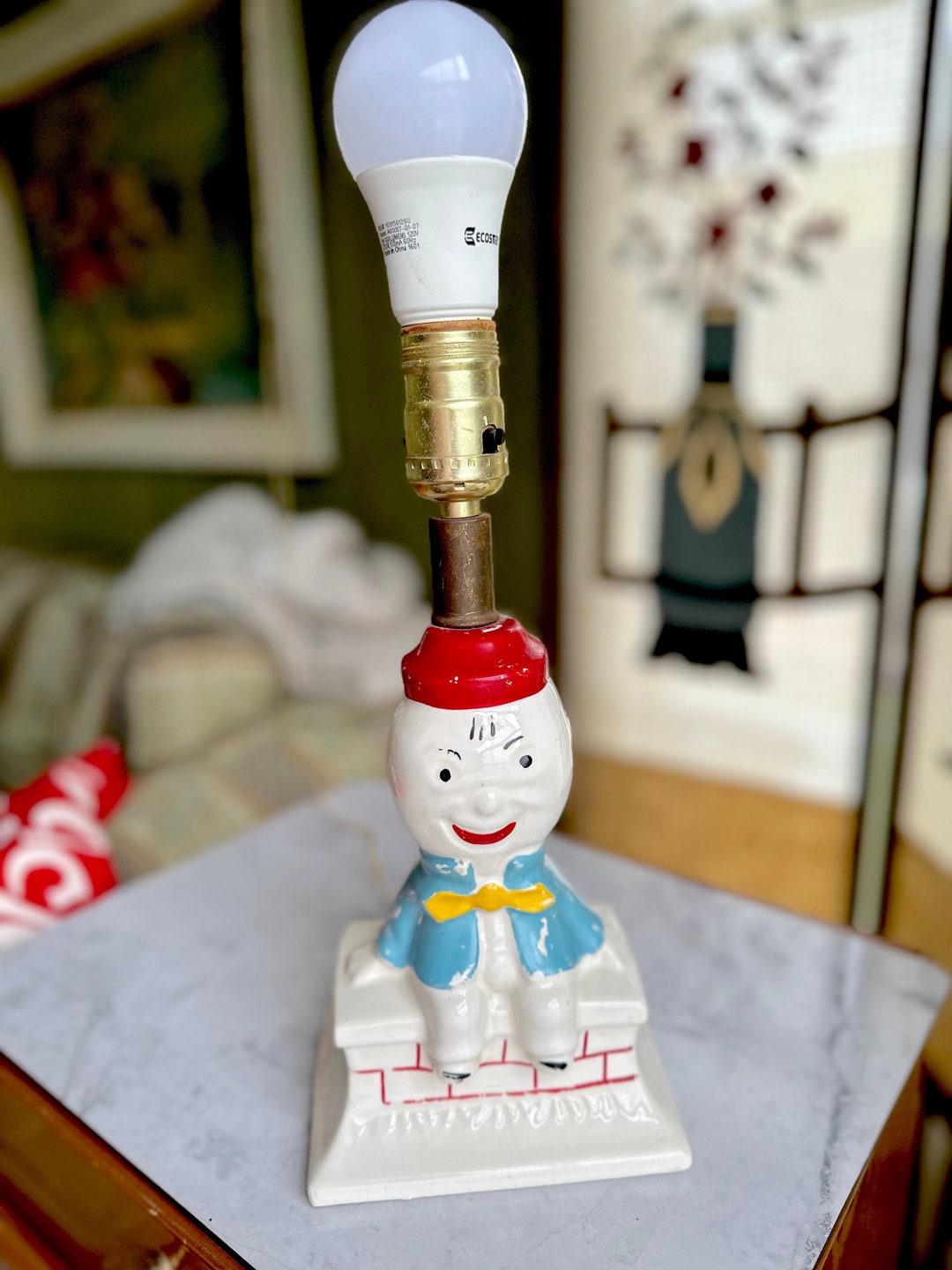 Antique Ceramic Humpty Dumpty Lamp - Etsy