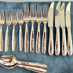 Yamazaki &quot;Summersby&quot; Shiny Stainless Korea Extra Pieces: Choose From Salad Forks, Dinner Forks, Oval Soup Spoons or Flat Butter Knives