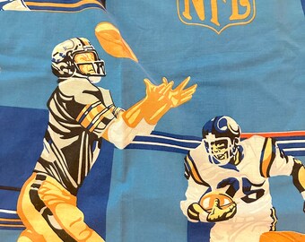 Vintage NFL Curtain Panels, Sears Perma Prest, Pleated Pair - Etsy
