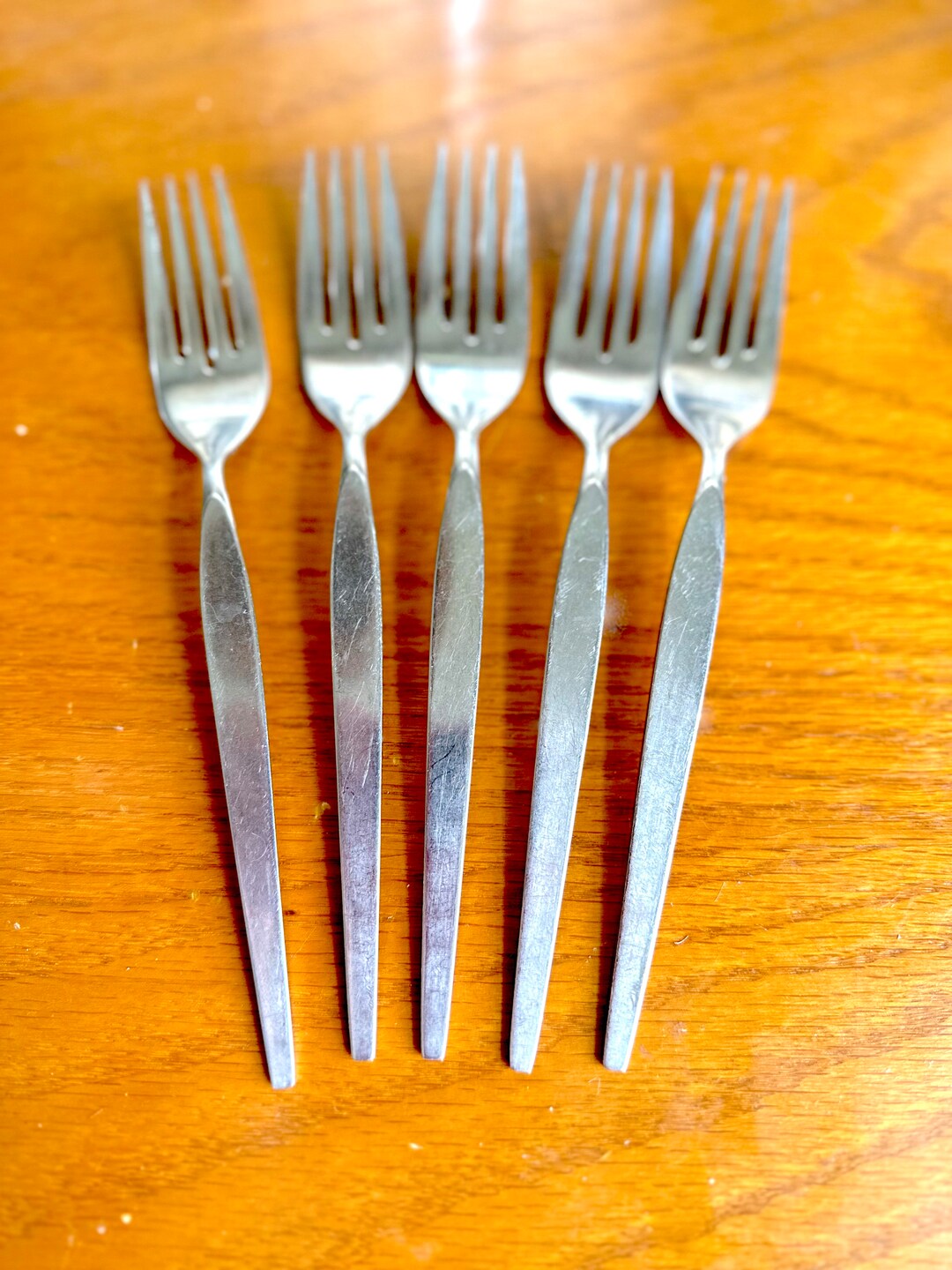 Vintage Oneida Community Satinique Dinner Forks, Set of 5 Etsy