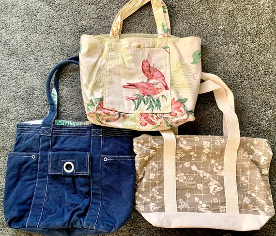 Three Pre-Loved Canvas Tote Bags / Reusable Fabri… - image 10