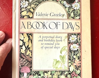 Vintage Undated Date Book by Valerie Greeley: A book of Days Perpetual Diary / Pretty Date Book / Small Undated Planner with Illusrations