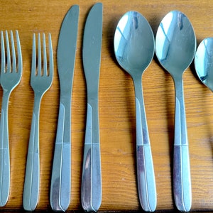 Nicely Home Stainless Steel Flatware for Two / One Five-Piece and One Four-Piece Place Setting / Seven Pieces