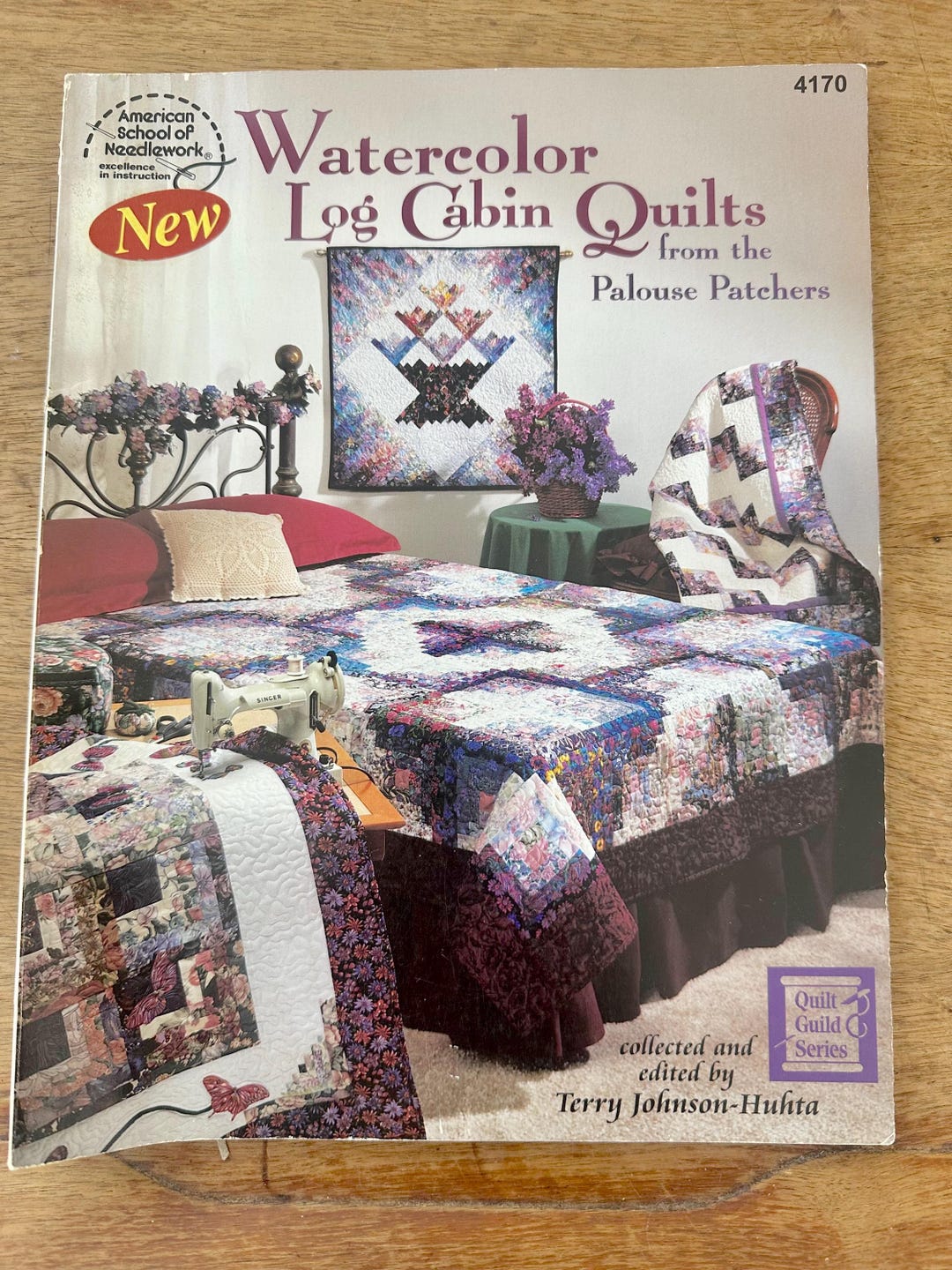 Vintage Quilt Pattern Books for Crafting Watercolor Log Cabin Quilts ...