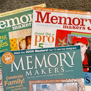 Three Vintage Back Issues of Memory Makers Magazine