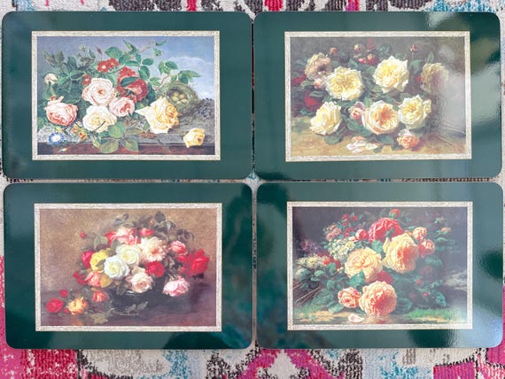 Vintage Jason Hard-surface/cork Backed Placemat Set of 4 in