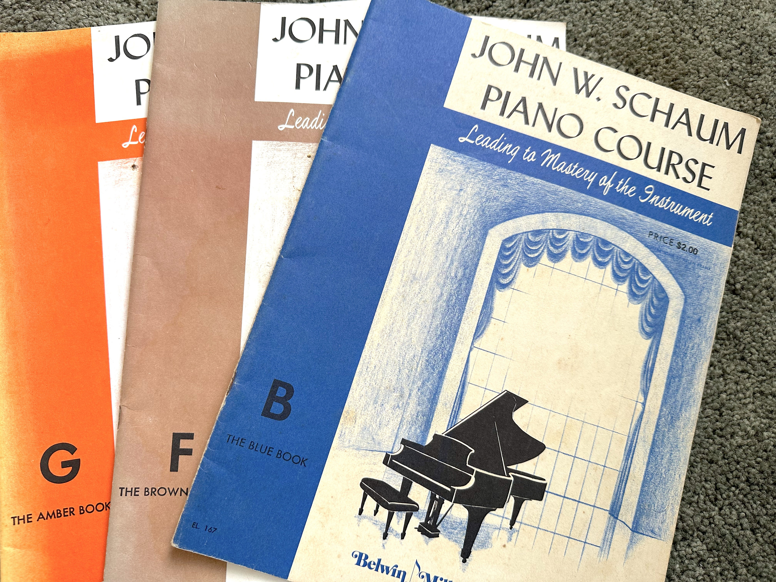 ビンテージJOHN W. SCHAUMBURG PIANO指導本(‘45年Be. Vintage 1945 John W. Schaum Piano Course The Red Book BK2 | eBay