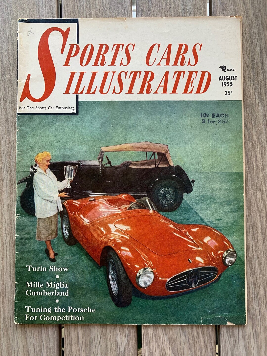 Sports Cars Illustrated Magazine 1955 / Issue No 2 / Mid Century Car