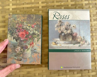 18 Vintage Museum Rose and Floral Notecards / Two Sizes and Four Designs