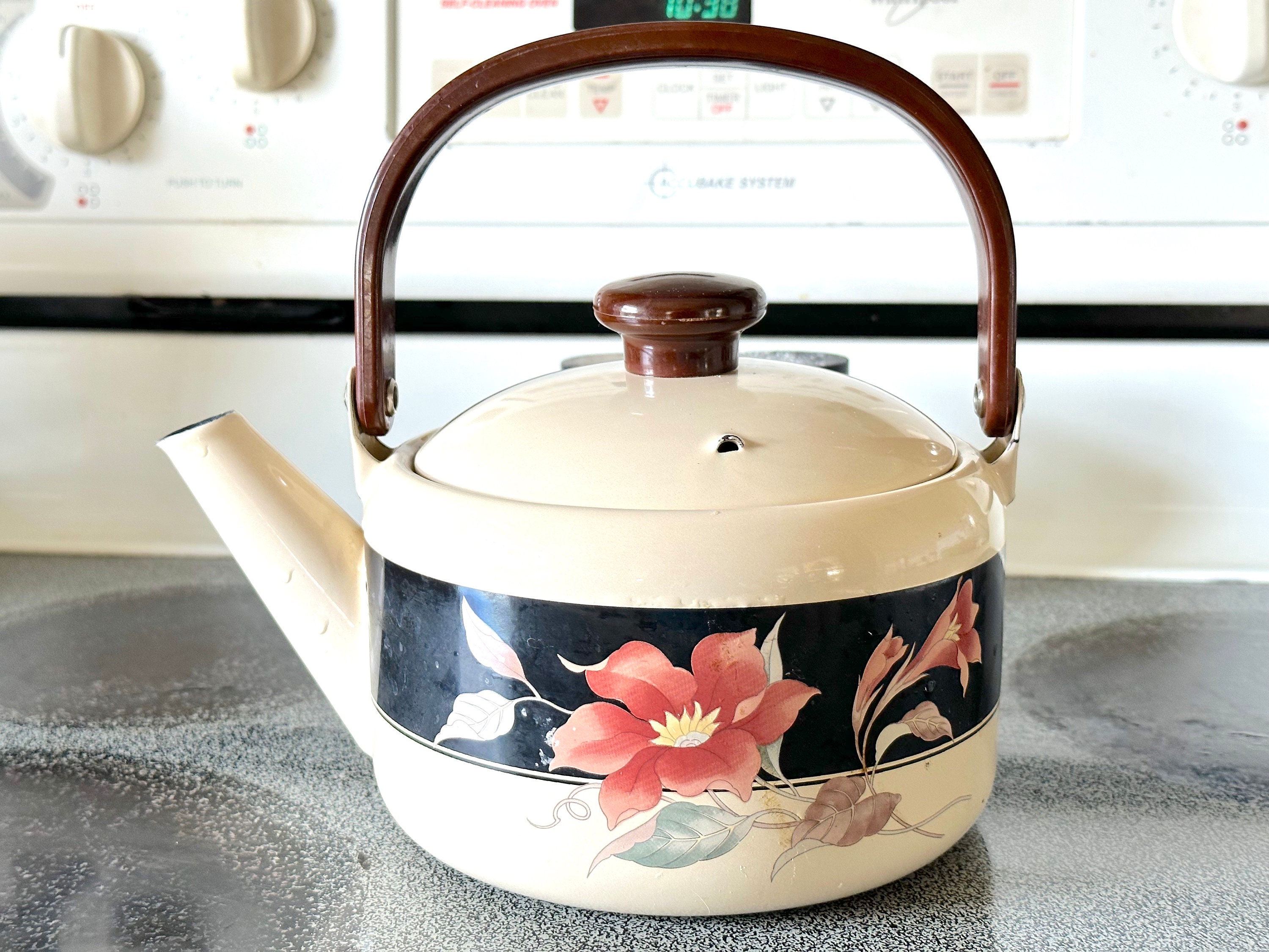 Hoement Ceramic Teapot Ceramic Tea Kettle Insulated Teapot  Classic Tea Kettle Ceramic Coffee Pot Ceramic Retro Kettle Enamelware  Teakettle Vintage Decor Tea Pot Ceramics Boiler Insulation: Teapots