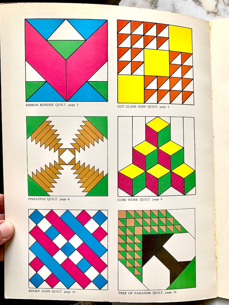 Tree of Paradise Pineapple Vintage Patchwork Quilt Cut Out Templates Pattern and Instruction Book for 12 Vintage Quilt Patterns More