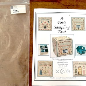 Antique Reproduction Sampler Patterns for Four Sided Secret Box / Make this Keepsake Box with Five Mini Needlepoint Samplers