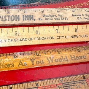 Amazing Lot of 7 Vintage Wooden Rulers: 18