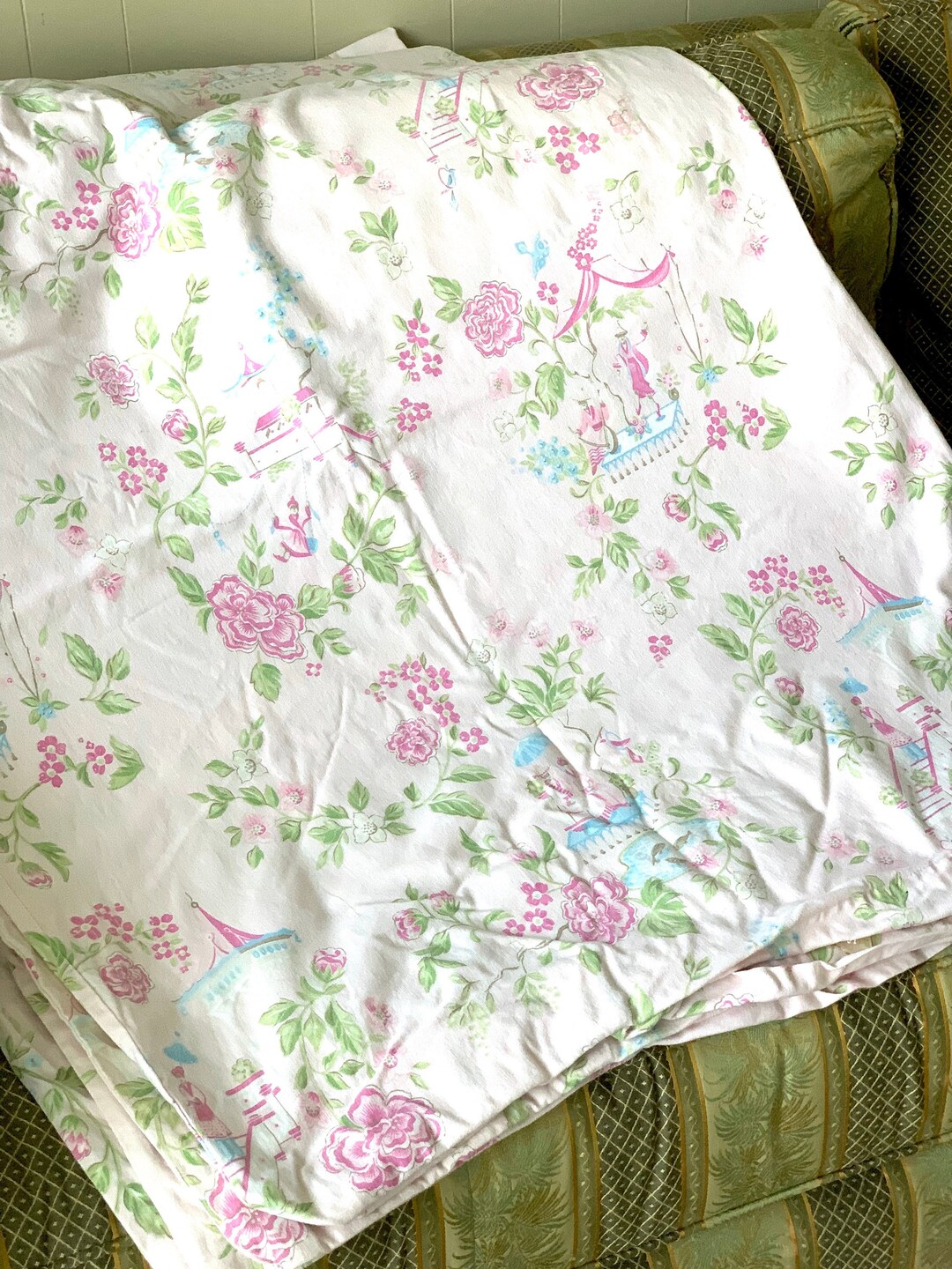 Pale Pink Pottery Barn Twin Duvet / 100 Cotton Twin Etsy