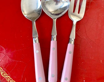 Lifetime Stainless Thailand Paris Splendor Pink / Serving Utensils Set of Three