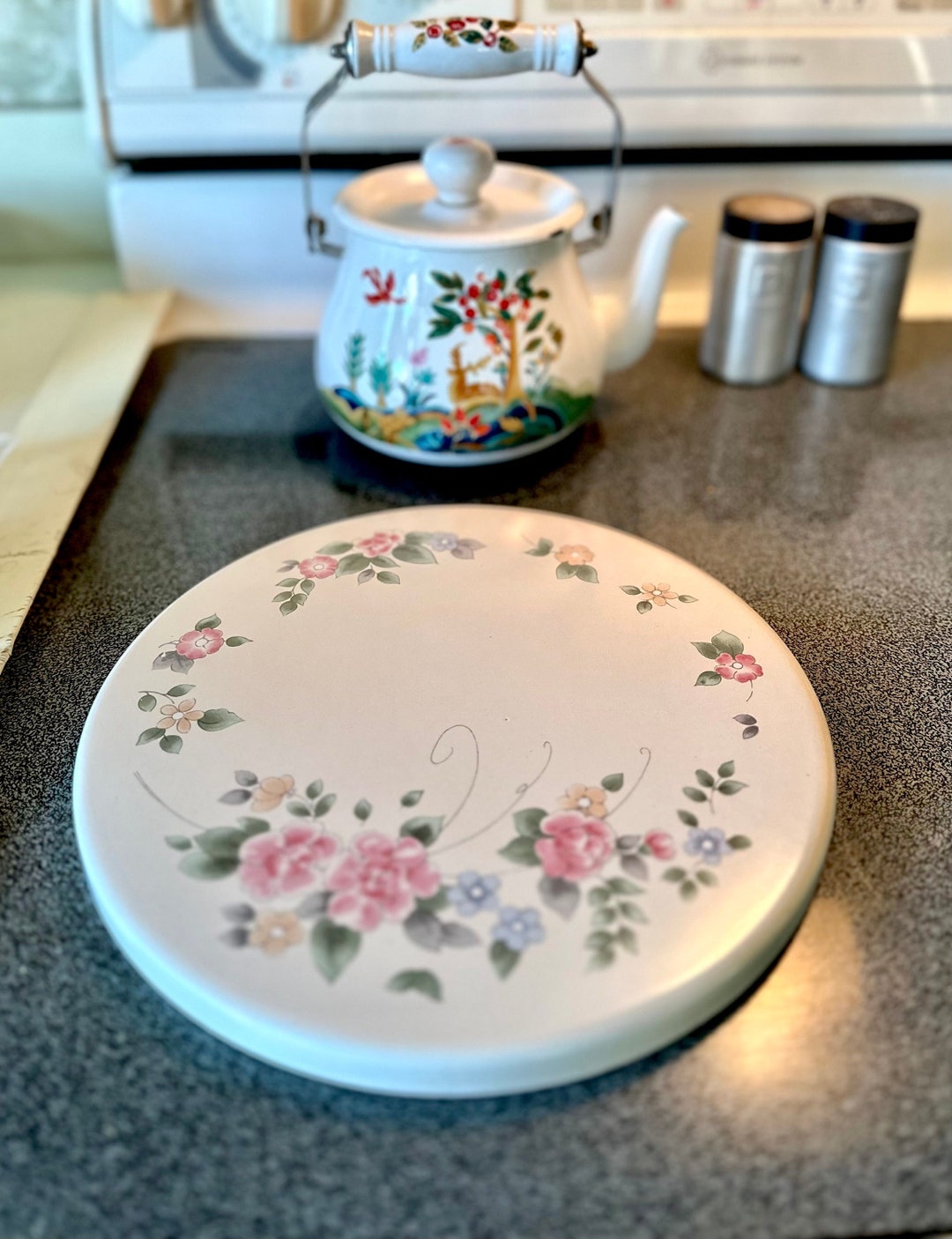 Vintage Enamel Burner Covers / 1980s Kitchen Decor / 10 Etsy