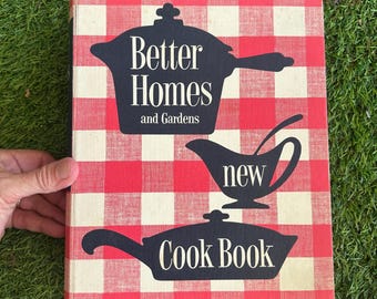 Grandma's Cookbook: Better Homes New Cook Book in Red Check Binder / First Edition Sixth Printing 1953