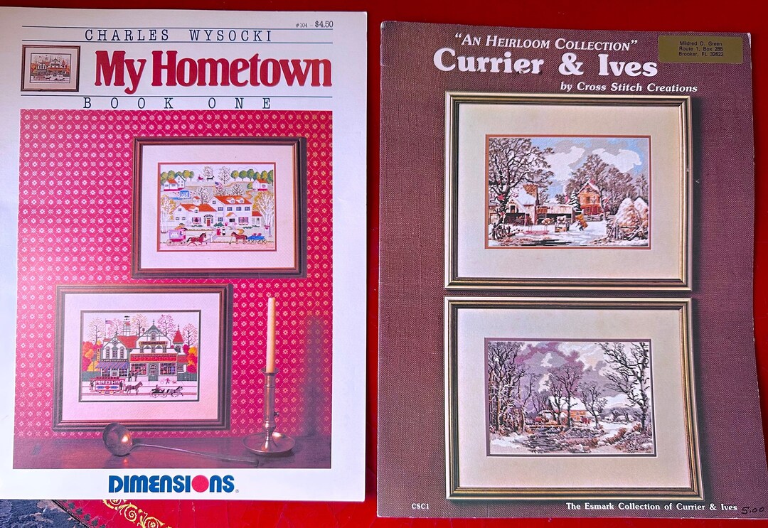 Vintage Counted Cross Stitch Pattern Booklets Charles Wysocki Etsy