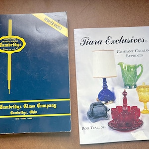 Vintage Glass Catalog Reprints, Your Choice: Cambridge Glass Company 1949-1953 (1996 Reprint) or Tiara Exclusives