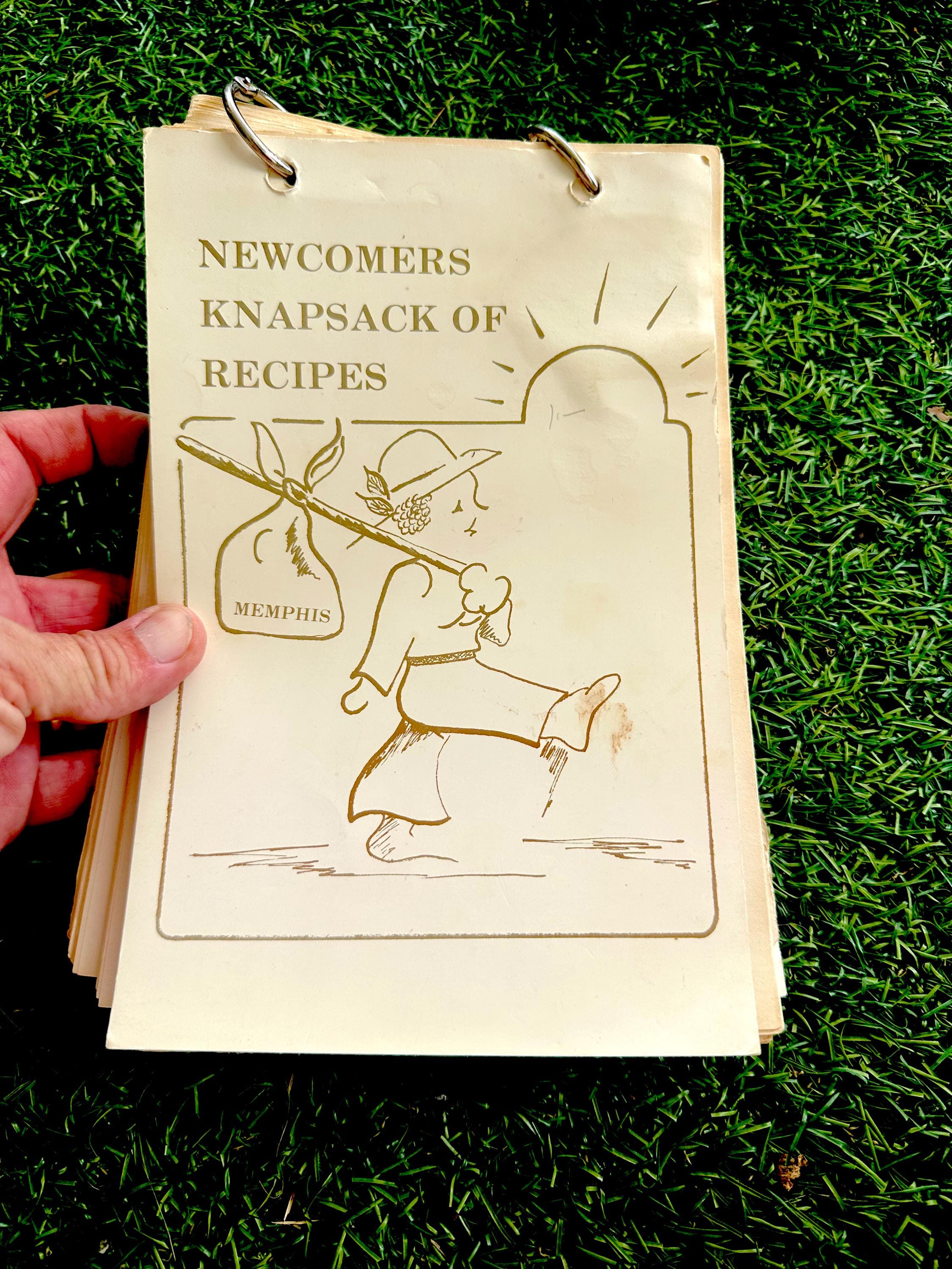 Vintage Memphis Cookbook: Newcomer's Knapsack of Recipes (1977) Typewritten Ring Bound