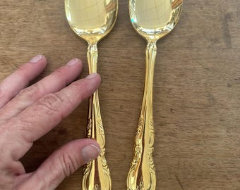 Vintage Gold Plated Northland Stainless Malmaison Japan for 4 OR
