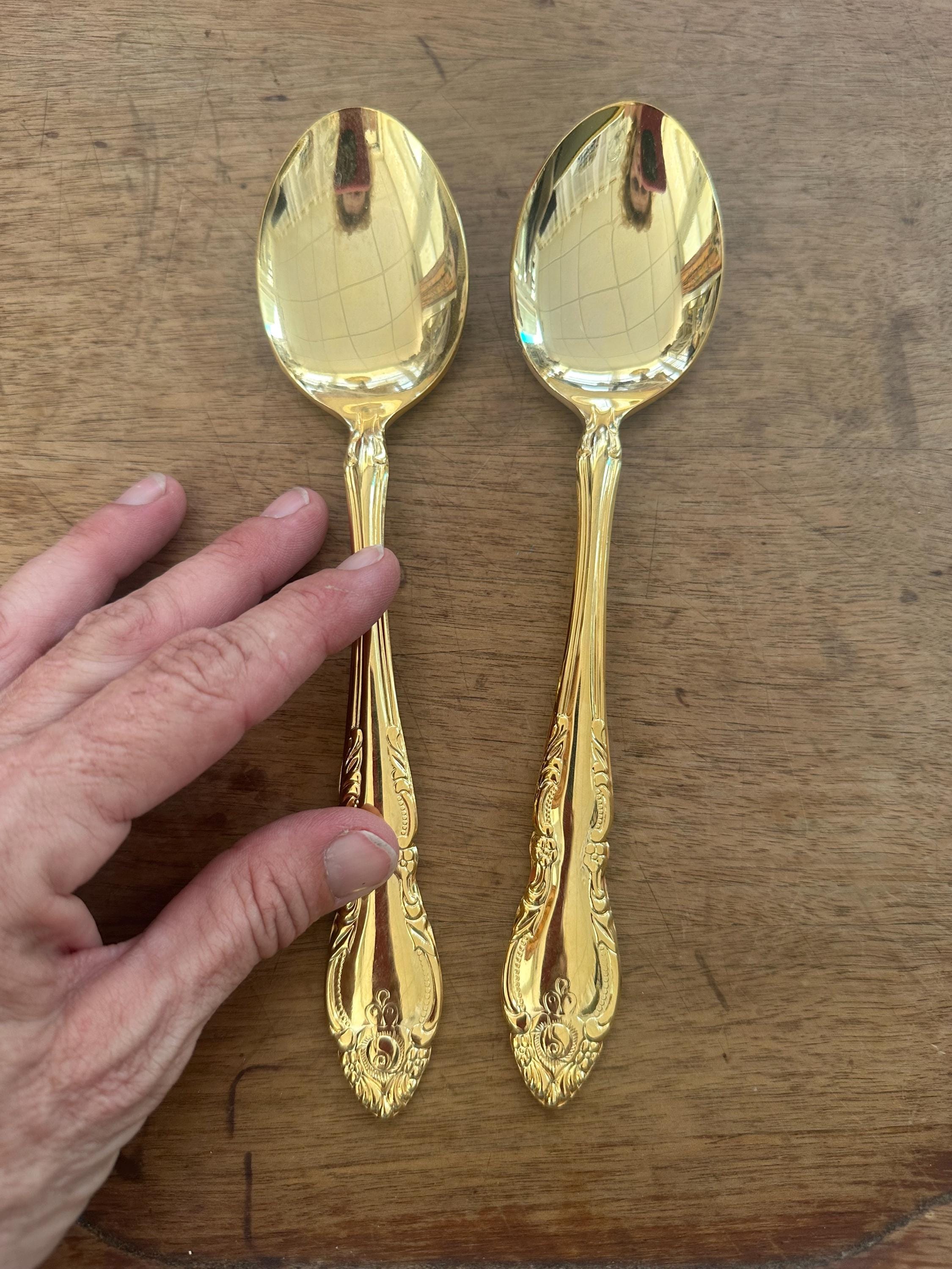 Vintage Gold Plated Northland Stainless Malmaison Japan for 4 OR