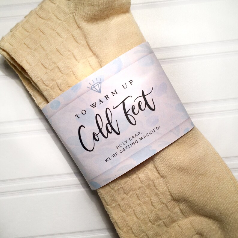 Cold Feet Sock Wrapper Groom Gift Wedding Day Gift Digital Etsy